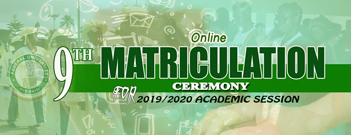 NOTIFICATION OF 2019/2020 ONLINE MATRICULATION EXERCISE